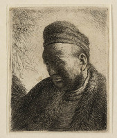 KG 03877
<br/>
Man met bontjas en muts
<br/>
<em>Rembrandt (1606-1669) - onbekende leerling</em>